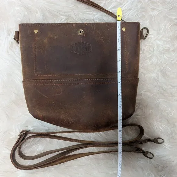 Pendleton Glacier Bay Stripe | Mini Fairfield Crossbody | Handmade Leather Purse - Picture 4 of 7